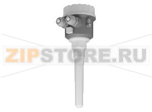 Датчик предельной ёмкости Capacitive limit switch LCL1 Pepperl+Fuchs General specificationsMeasuring methodA metal plate at the end of the probe, within the insulation, and the surroundings (e. g. the silo walls) combine to form the two electrodes of a capacitor. If the probe is covered or free of material, then the capacitance changes and the LCL switches.Equipment architectureThe measuring system consists of:- the device- a supply point- the connected control systems, switching units, signalling systems (e. g. lamps, horns, PCS, PLC, etc.)Construction typedevice with rod probeOperating modeMAX = maximum safety:The device switches if the probe is covered or if the supply voltage is disconnected in a safety-oriented manner (signal on alarm).example application: overspill protectionMIN = minimum safety:The device switches if the probe is uncovered or if the supply voltage is disconnected in a safetyoriented manner (signal on alarm).example application: dry-running protectionSupplyRated voltageelectrical connection E5: 10.8 ... 45 V DC, short-term pulse on 55 V DCelectrical connection WA: 20 ... 235 V AC, 50/60 Hz or 20 ... 55 V DCCurrent consumptionelectrical connection E5: max. 30 mA, reverse-polarity-proofelectrical connection WA: max. 130 mAElectrical specificationsSurge protectionovervoltage category IIIInputMeasured variablelimit level (limit value)Measurement rangedielectric constant &ge 1.6OutputOutput signalconnection E5: switching PNP, Imax = 200 mA- overload and short circuit protection- residual voltage at transistor at Imax < 2.9 Vconnection WA: contact change-over, potential-free- Umax = 253 V- Imax = 4 A (AC)- Pmax = 1000 VA, cos &phi = 1, Pmax = 500 VA, cos &phi > 0.7Directive conformityElectromagnetic compatibilityDirective 2014/30/EUEN 61326-1:2006 , EN 61326-2-3:2006Low voltageDirective 2014/35/EUEN 61010-1:2010ConformityElectromagnetic compatibilityNE 21Degree of protectionIEC 60529:2001Vibration resistanceEN 60068-2-64Climate classEN 60068, part 2-38 (test Z/AD)Measurement accuracyReference operating conditionsvessel type: plastic vessel, ambient temperature: 73 °F (23 °C, 296 K), medium temperature: 73 °F (23 °C, 296 K)medium pressure pe: 0 bar, medium: dielectric constant = 2.6, conductivity: < 1 &microSsensitivity setting: CHysteresishorizontal 4 mm (0.16 inch), vertical 7 mm (0.28 inch)Long-term drifthorizontal 3 mm (0.12 inch), vertical 6 mm (0.24 inch)Influence of medium temperaturedepending on the filling materialSwitching timeapprox. 0.5 s when covering and uncovering the sensorOperating conditionsInstallation conditionsInstallation positionany positionMounting locationThe capacitive limit switch can be installed in silos made of different materials (e. g. metal, plastic, concrete).Process conditionsProcess temperature-40 ... 130 °C (-40 ... 266 °F) -40 ... 80 °C (-40 ... 176 °F) (Dust-Ex version)Medium pressure limits-1 ... 25 bar State of aggregationfluids and solidsSolid contents&le &empty 30 mmBulk density&le 200 g/lAmbient conditionsAmbient temperature-40 ... 80 °C (-40 ... 176 °F) -40 ... 60 °C (-40 ... 140 °F) (Dust-Ex version)Storage temperature-40 ... 80 °C (-40 ... 176 °F)Shock resistancedevice with F34 housing: 7 JVibration resistancea(RMS) = 50 m/s2, ASD = 1.25 (m/s2)2/Hz, f = 5 to 2000 Hz, t = 3 x 2 hMechanical specificationsDegree of protectionIP66, NEMA 4Connectiongland M20thread G1/2, NPT1/2MaterialF14 housing: polyester PBT-FRF34 housing F34: aluminumProbe: PPS GF40Dimensionsmax. &empty94 mm (3.7 inch), length 391 mm (15.4 inch)Process connectionthread R1 acc. to EN 10226, BSPT, adapter for R1-1/2 and G1-1/2 see accessoriesthread NPT1 to ANSI B 1.20.1, adapter for NPT1-1/4 see accessoriesData for application in connection with hazardous areasEU-Type Examination Certificatesee instruction manuals (SI)Directive conformityDirective 2014/34/EUEN 60079-0:2012+A11:2013 , EN 60079-11:2012 , EN 60079-31:2009AccessoriesOptional accessoriesLCL-Z10 cover with sight glass for F14 housing LCL-Z11 adapter for R1-1/2, EN 10226LCL-Z12 adapter for G1-1/2, DIN ISO 228LCL-Z13 adapter for NPT1-1/4, steelLCL-Z15 adapter for NPT1-1/4, 1.4571