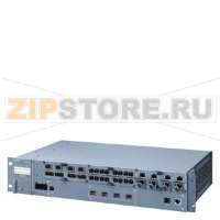Управляемый коммутатор 3 уровня  SCALANCE  XR528-6M, (в 19" стойку). 4 X 1000/10000 Мбит / с SFP+, 6 X 100/1000 Мбит / с 4-медиа мод, электр.и POE диагностика, рез. блок питания, Siemens 6GK5528-0AR00-2AR2