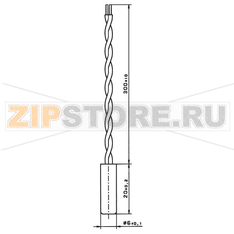 Датчик платиновый, от -40 до 500°C, Pt1000 Heraeus W-EYK6 