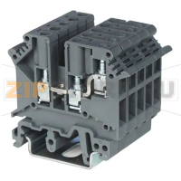 Клемма проходная, 3 контакта, серая CHIKU RTB 4-TWIN