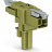 T-distribution connector; 2-pole; Cod. B; 1 input; 2 outputs; 3 locking levers; for flying leads; light green Wago 890-1702 - T-distribution connector; 2-pole; Cod. B; 1 input; 2 outputs; 3 locking levers; for flying leads; light green Wago 890-1702