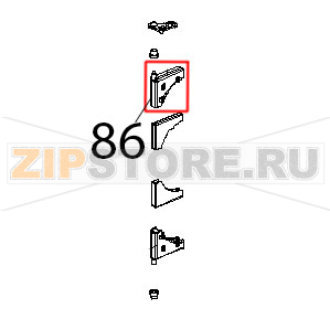Cerniera sup. alluminio vetro int. Unox XVC 504 Cerniera sup. alluminio vetro int. Unox XVC 504Запчасть на деталировке под номером: 86