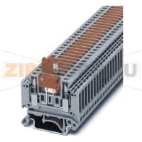 Клемма проходная с ножевым размыкателем, универсальная, серая CHIKU RMTK-P/P