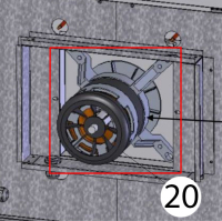 Fan motor 60 Hz Zanolli Synthesis 12/80 VE