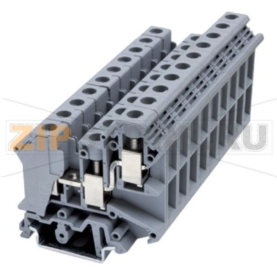 Клемма проходная, универсальная, 3 контакта, серая CHIKU RUK 10-TWIN 