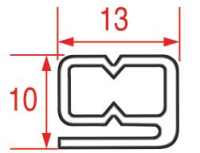 ЧЕРНЫЙ УПЛОТНИТЕЛЬ 13Х10 ММ - 25 М