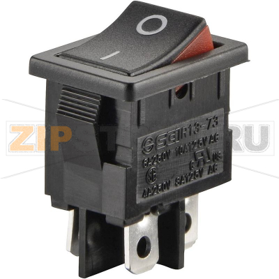 Переключатель клавишный 250 В/AC, 6 А, 2 x выкл/вкл TRU Components TC-R13-73A2-02 