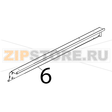 Profilo sup. inox facciata muffola Unox XB 403G Profilo sup. inox facciata muffola Unox XB 403GЗапчасть на деталировке под номером: 6