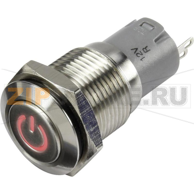 Кнопка 48 В/DC, 2 А, 1 x вкл/вкл, с фиксацией, IP65, 1 шт TRU Components LAS2GQF-11ZDT/R/12V/S/P 