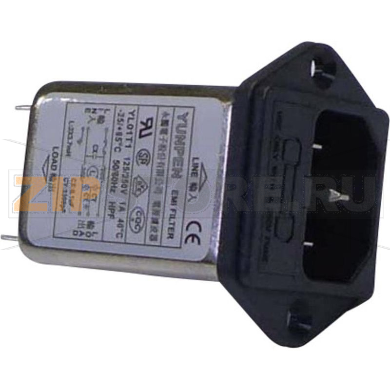 Фильтр сетевой 250 В/AC, 1 A, 3.7 мГн, 60x45x33.5 мм, 1 шт Yunpen YL01T1 