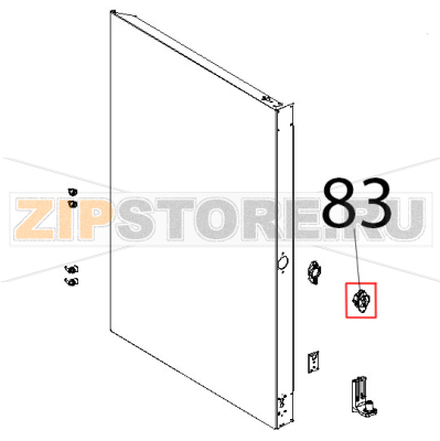 Scrocco maniglia SX Unox XBC 804 Scrocco maniglia SX Unox XBC 804Запчасть на деталировке под номером: 83