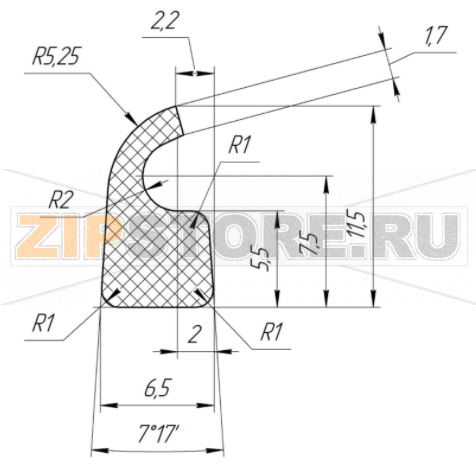 Уплотнитель крышки 1 метр Indokor CVP-260/PD 