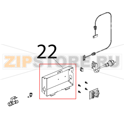 Scatola inox porta componenti lievitatori Unox XL 195 Scatola inox porta componenti lievitatori Unox XL 195Запчасть на деталировке под номером: 22