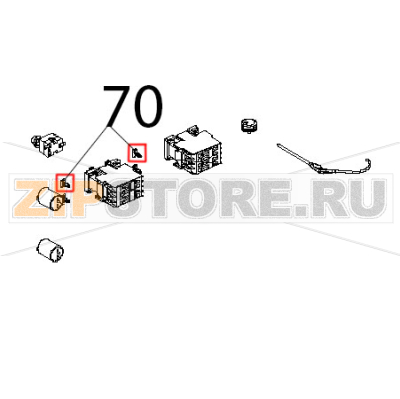 Clip di fissaggio per teleruttori Unox XBC 404 Clip di fissaggio per teleruttori Unox XBC 404Запчасть на деталировке под номером: 70