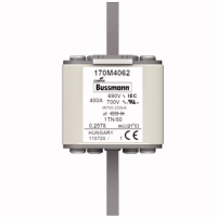 Предохранитель, 400 A, AC 690 В, 200 кА, DIN 1, 53x66x108 мм, aR, DIN, IEC Eaton FUSE 400A 690V