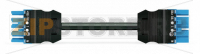 Кабель межблочный; Eca; розетка - штекер; 5-полюсов; код. I; H05VV-F 5G 2,5 мм; 8 m; 2,50 mm; синие Wago 771-9985/007-801