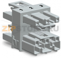 3-way distribution connector; 3-pole; Cod. B; 1 input; 3 outputs; pink Wago 770-1716