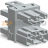 3-way distribution connector; 3-pole; Cod. B; 1 input; 3 outputs; pink Wago 770-1716 - 3-way distribution connector; 3-pole; Cod. B; 1 input; 3 outputs; pink Wago 770-1716