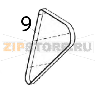 Main drive belt tear-off and cutter option Zebra S600 Main drive belt tear-off and cutter option Zebra S600Запчасть на деталировке под номером: 9