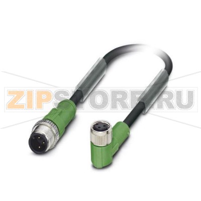 Кабель для датчика / исполнительного элемента Phoenix Contact SAC-3P-M12MS/ 5,0-170/M 8FR 3-полюсн., PUR без галогенов, темно-серый RAL 7021, Штекеры прямое M12, А-кодирование, к Гнездо угловой M8, Длина кабеля: 5 м.Минимальный заказ: 1 шт.Упаковка: 1 шт.