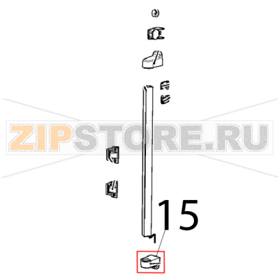 Supporto inf barra LED Unox XBC 615EG Supporto inf barra LED Unox XBC 615EGЗапчасть на деталировке под номером: 15