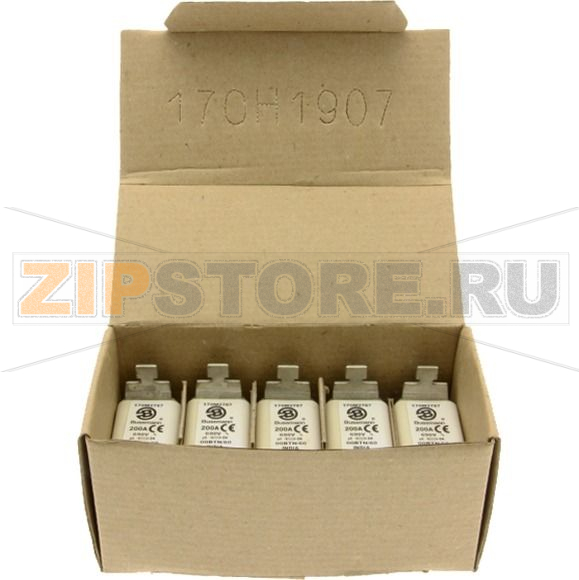 Предохранитель, 250 A, AC 690 В, 200 кА, size 00, 30x62x64 мм, aR, IEC Eaton FUSE 250A 690V 00B 