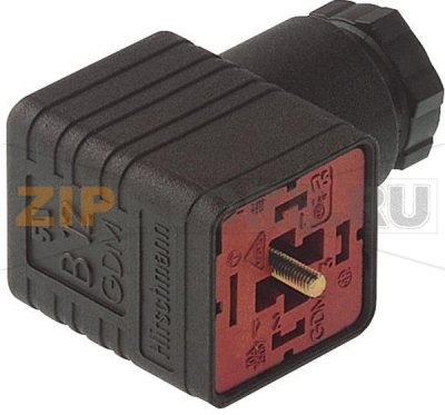 Разъем питания прямоугольный, 2+PE Hirschmann GDM 2011 J BLACK 