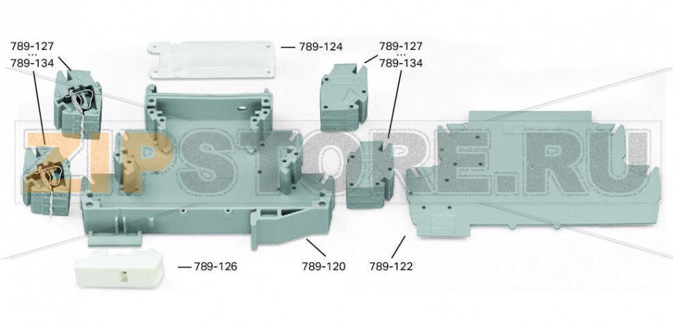 Клемма на печатную плату; 2,5 мм; Шаг контактов 5 мм; 3-пол.; CAGE CLAMP®; 2,50 mm; серые Wago 789-133 