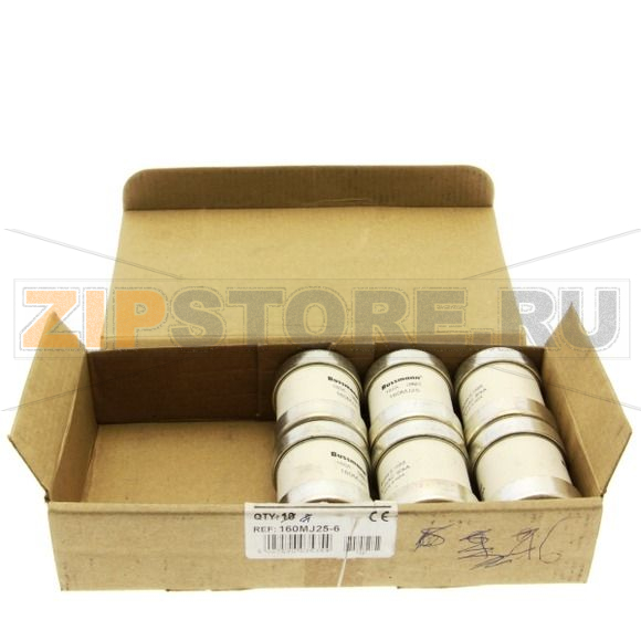 Предохранитель энергосистем, 160 A, AC 415 В, 80 кА, BS88/J, 39x46 мм, gU, BS Eaton 160A 415V AC 