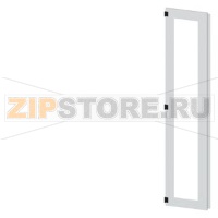 SIVACON, door half, left, inspection window, IP55, H: 2200 mm, W: 450 mm, RAL 7035, Protection class 1 Siemens 8MF1270-2UT25-0BE2