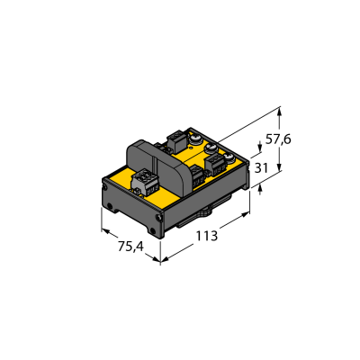 Коробка распределительная, 4 канала Turck JRBS-40DC-4RV 
