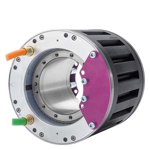 SIMOTICS T высокомоментный электродвигатель; components 3-phase synchronous motor; tangential cable outlet; Bare cable ends 2 m; Diameter 159mm; length 159mm Max. torque 116 Nm; max. speed 770rpm; max. current 14A eff; when using the direct motors in fork 