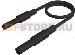 Провод тестовый 0.25 м, черный Hirschmann MAL S GG-B 25/2,5 BLACK 