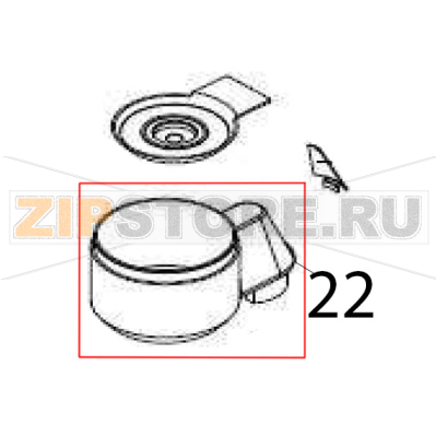Head for frappè blender Vema FL 2005 Head for frappè blender Vema FL 2005Запчасть на деталировке под номером: 22