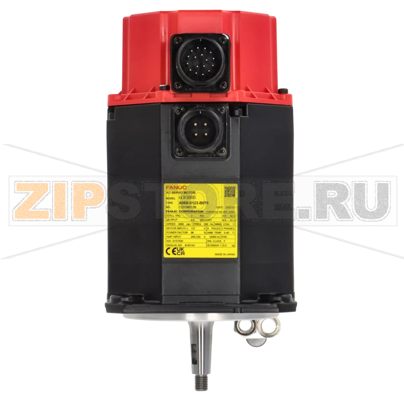 Серводвигатель с коническим валом со шпонкой Fanuc A06B-0123-B075 