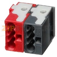 Шинная клемма двухполюсная (красный/чёрный), 4 втычных зажима Siemens 5WG1193-8AB01