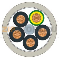 SIMATIC NET, ТРЕЛИНГОВЫЙ КАБЕЛЬ ПИТАНИЯ: 5 X 1,5 MM.КВ, ПОСТАВКА ОТРЕЗКАМИ ДЛИНОЙ 20 .. . 1000 M Siemens 6XV1830-8AH10