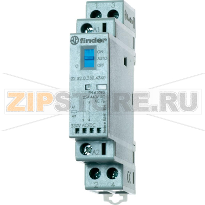 Контактор модульный 230 V (DC), 230 V (AC), 25 A Finder 22.32.0.230.1540 