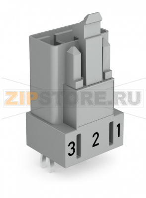 Штекер для печатных плат; прямые; 3-пол.; Код. B; серые Wago 890-853 Protected against mismating and maintenance-freePush-in CAGE CLAMP® spring pressure connection technology allows solid conductors to be simply pushed into a unit.Low profile with 4.4 mm pole spacingComponents can be clearly printed on and color-coded to meet custom requirements....