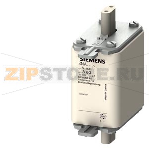 ПЛАВКАЯ ВСТАВКА НИЗКОВОЛЬТНАЯ GL/GG С НЕИЗОЛИРОВАННЫМИ ВЫСТУПАМИ ДЛЯ МОНТ./ДЕМОНТ. ТИПОРАЗМЕР 00, Iном.=125A, Uном.=500В Siemens 3NA3832 