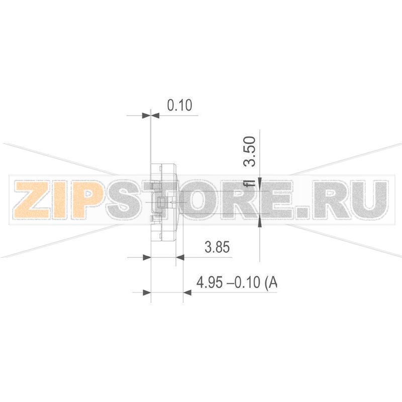 Кнопка 42 В DC/AC, 0.1 А, 1 x выкл/вкл, без фиксации, 1 шт Rafi 1.14.001.503/0000 