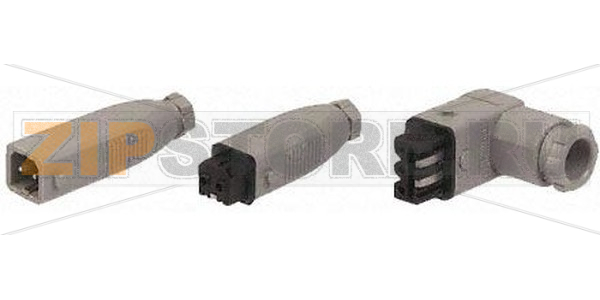 Разъем питания прямоугольный 10 A, 250 В/DC, 400 В/AC, 5+PE, IP54, серый Hirschmann 932511106 
