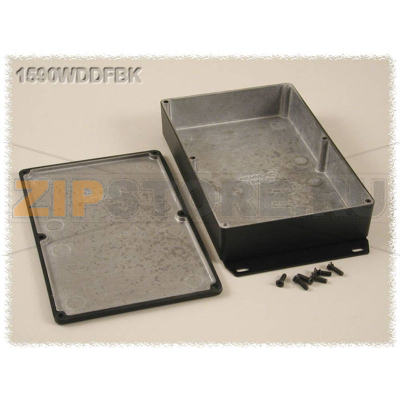 Корпус алюминиевый 187.5x119.5x37 мм, черный, 1 шт Hammond 1590WDDFBK 