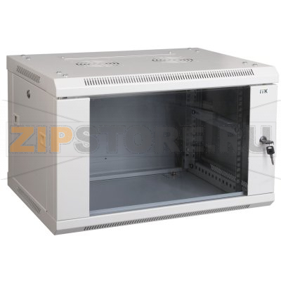 Шкаф LINEA W 9U 600x600 мм дверь стекло, RAL7035 