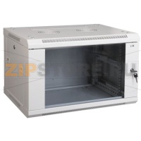 Шкаф LINEA W 9U 600x600 мм дверь стекло, RAL7035