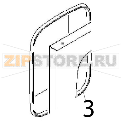 External glass gasket Angelo Po FM611E1 External glass gasket Angelo Po FM611E1Запчасть на деталировке под номером: 3