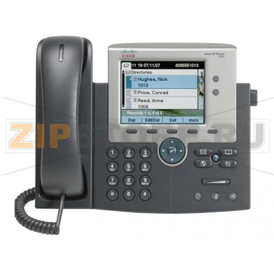 IP-телефон 48 В/DC, 2xGE (PoE), 2 линии, SIP/SCCP, 320х240 пкс, RJ-9 Cisco CP-7945G 