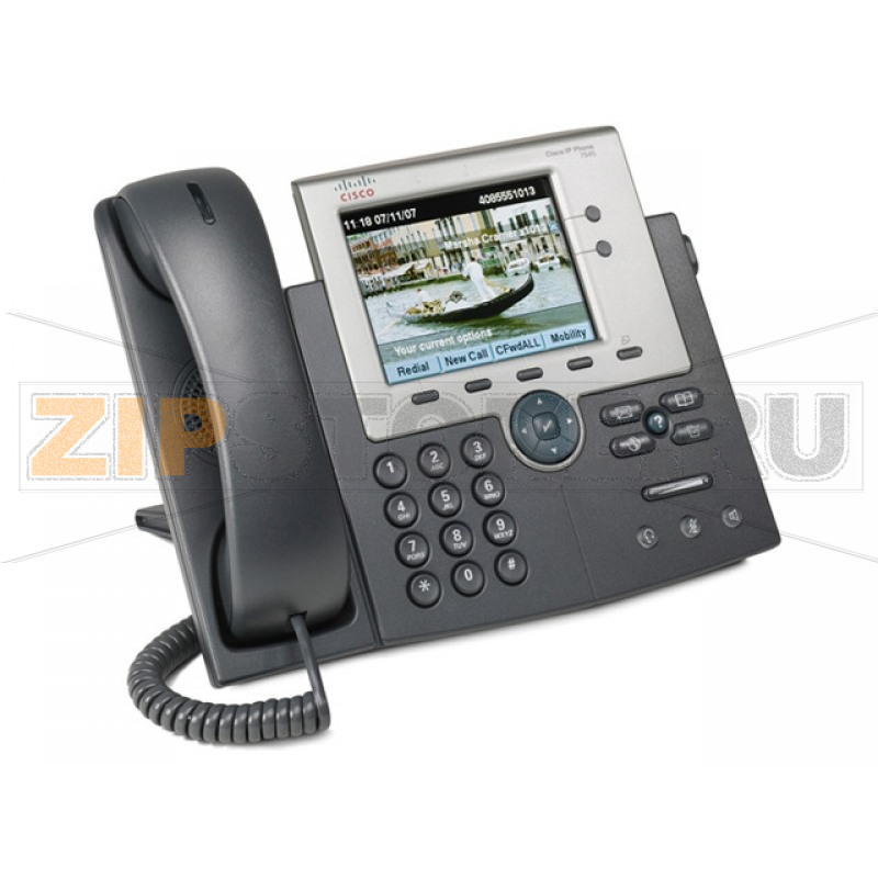 IP-телефон 48 В/DC, 2xGE (PoE), 2 линии, SIP/SCCP, 320х240 пкс, RJ-9 Cisco CP-7945G 