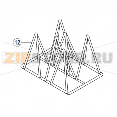 Rack insert Hobart UXT-10A                                                                                  Rack insert Hobart UXT-10AЗапчасть на сборочном чертеже под номером: 12Название запчасти на немецком языке языке: Rack insert Hobart UXT-10A
