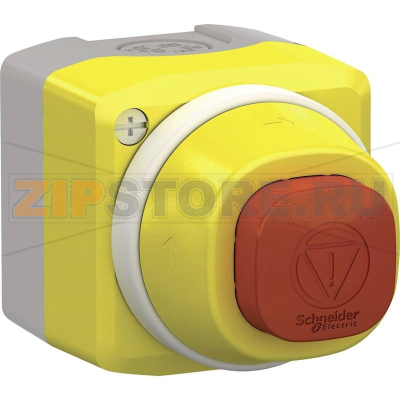 Кнопка аварийной остановки в корпусе, 24 В, 6 А, IP66, IP67, IP69, Schneider Electric XALK84W3BG 